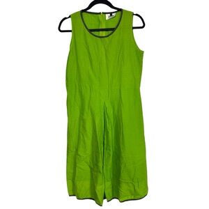 2010 Made With Love green 100% cotton sleeveless shift dress size large